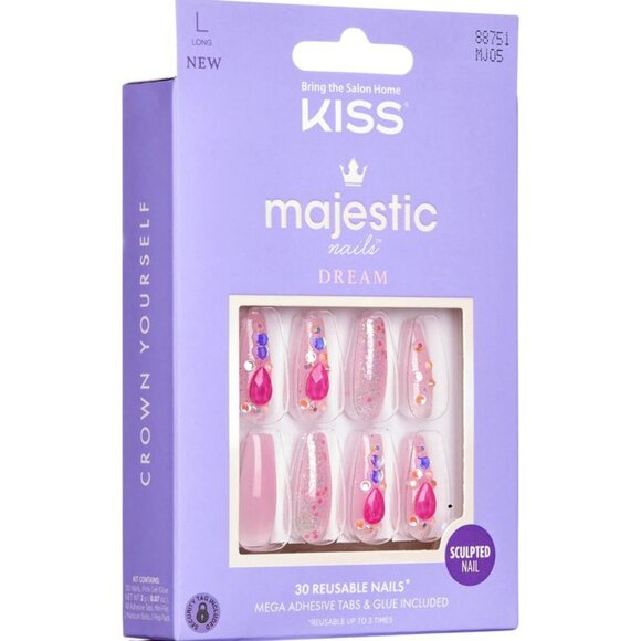 Kiss Majestic Dream Nails Long Length - Lovely Bubbly - Picture 4 of 6